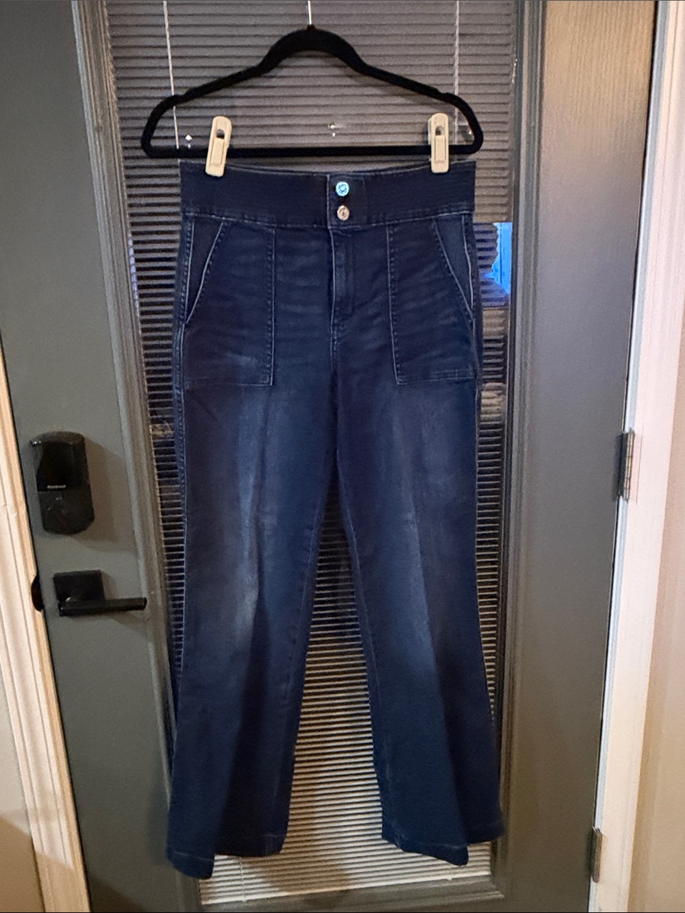 White House Black Market Navy Straight-Leg Jeans